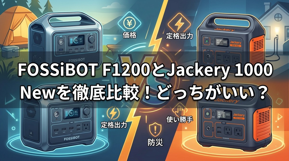 FOSSiBOT F1200とJackery 1000 Newを徹底比較!どっちがいい?